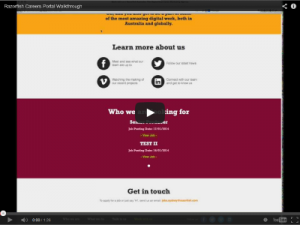 A short video demonstrating possible user interactions with the plugin-implemented site.