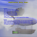 The Help Screen for the Sky Pirates game I helped develop
