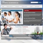 The Sports Warehouse 'Home' page