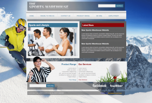 The Sports Warehouse 'Home' page